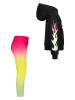 Converse 2-delige outfit zwart/roze/geel