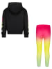 Converse 2-delige outfit zwart/roze/geel