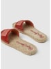 Pepe Jeans Leren slippers rood