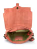 ORE10 Skórzana torebka "Sim" w kolorze łososiowym - 30 x 21 x 8 cm