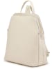 ORE10 Skórzany plecak "Olow" w kolorze białym - 30 x 33 x 16 cm
