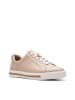 Clarks Leder-Sneakers in Rosa