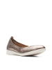 Clarks Leren ballerina's goudkleurig