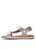 Clarks Skórzane sandały w kolorze srebrnym
