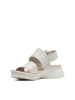 Clarks Leren sleehaksandalen crème