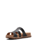 Clarks Leren slippers zwart