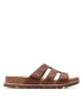 Clarks Leren slippers lichtbruin