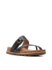 Clarks Leren teenslippers zwart