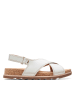 Clarks Leder-Sandalen in Weiß