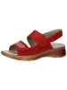 Ara Shoes Leder-Keilsandaletten in Rot
