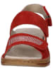 Ara Shoes Leder-Keilsandaletten in Rot