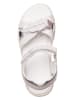 Primigi Skórzane sandały w kolorze srebrno-białym
