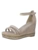 Marco Tozzi Keilsandaletten in Beige