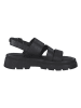 s.Oliver Leren sandalen zwart