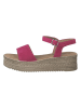 S. Oliver Leren sandalen roze/beige