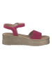 s.Oliver Skórzane sandały w kolorze beżowo-różowym