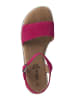 S. Oliver Skórzane sandały w kolorze beżowo-różowym