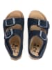 billowy Leren sandalen donkerblauw