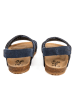 billowy Leren sandalen "Rosso" donkerblauw