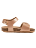 billowy Leren sandalen "Rosso" lichtroze