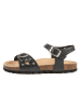 billowy Leren sandalen "Rosso" zwart