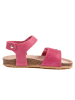 billowy Leren sandalen "Rosso" roze