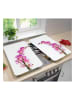 Wenko 2er-Set: Herdabdeckplatten "Orchideen" - (L)30 x (B)52 cm
