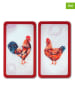 Wenko 2-delige set: fornuisafdekplaten "Hanen" - (L)30 x (B)52 cm