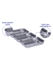 Wenko 3-delige set: voorraadpotten zilverkleurig - (B)15,7 x (H)3,2 x (D)22 cm