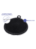 Wenko 4er-Set: Waschlappen in Schwarz - (B)14 x (H)1,5 x (T)12 cm