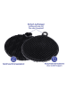 Wenko 4-delige set: waslappen zwart - (B)14 x (H)1,5 x (D)12 cm
