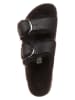 Birkenstock Skórzane klapki "Arizona" w kolorze czarnym