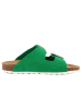 billowy Skórzane klapki w kolorze zielonym