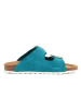 billowy Leren slippers blauw