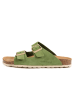 billowy Leren slippers groen