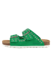 billowy Skórzane klapki w kolorze zielonym
