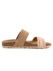 billowy Leren slippers bruin