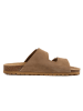 billowy Leren slippers bruin