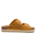billowy Leren slippers geel