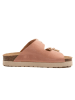 billowy Leren slippers lichtroze