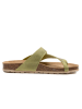 billowy Leren teenslippers groen