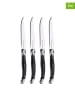 SCALPERS 4er-Set: Steakmesser in Schwarz/ Silber