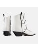 loft37 Leder-Boots in Weiß/ Schwarz