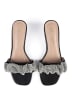 loft37 Slippers "Belong To Me" zwart/zilverkleurig