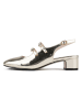 loft37 Leder-Slingpumps in Gold