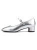 loft37 Leder-Spangenpumps in Silber
