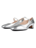 loft37 Leder-Spangenpumps in Silber