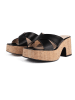 loft37 Leren slippers "It's No Secret" zwart
