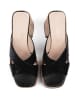 loft37 Leren slippers "It's No Secret" zwart