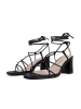 loft37 Leder-Sandaletten "Night Fever" in Schwarz